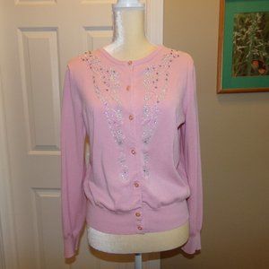 Sequined Cardigan Sweater by Dress Barn, Size L